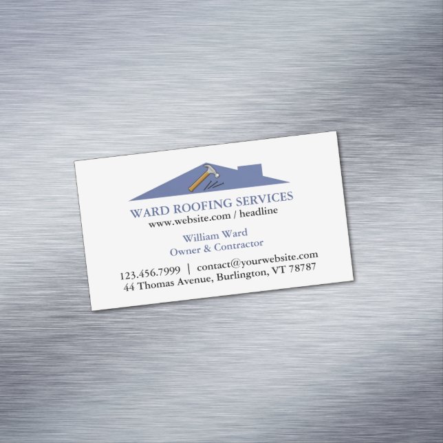Roofing Construction Business Card Magnet (In Situ)