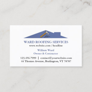 Roofing Construction Business Card Template
