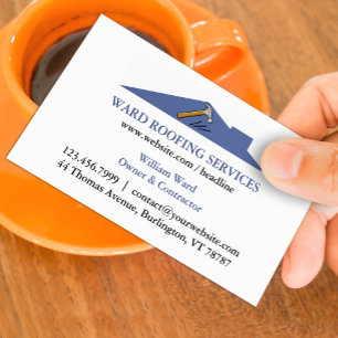 Roofing Construction Business Card Template