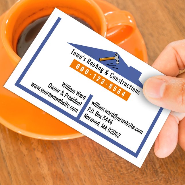 Roofing Construction Business Card Template (Creator Uploaded)