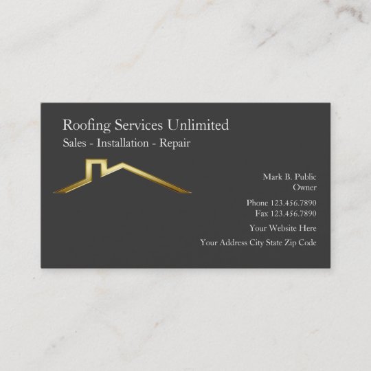 Roofing Construction Business Cards