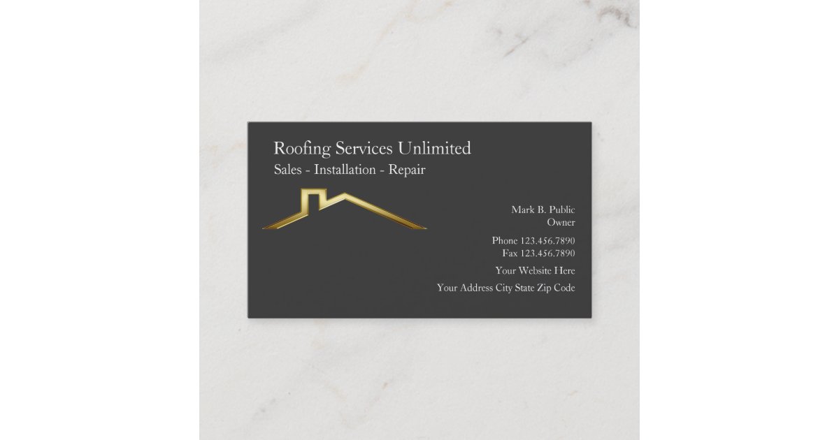 Roofing Construction Business Cards