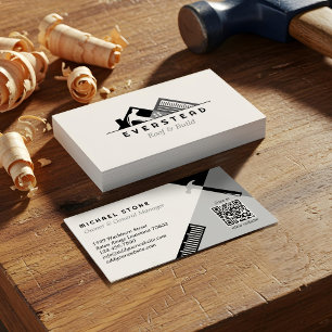 Roofing Construction Home Improvement Tools Logo Business Card