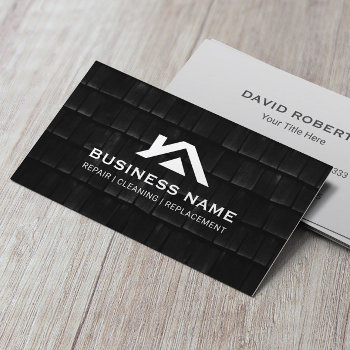 Roofing Construction House Repair Real Estate Business Card by cardfactory at Zazzle