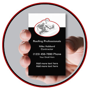Roofing Construction Service Business Card