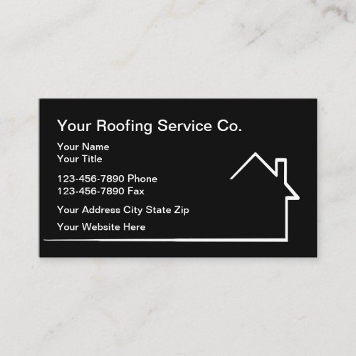 Roofing Construction Services Business Card