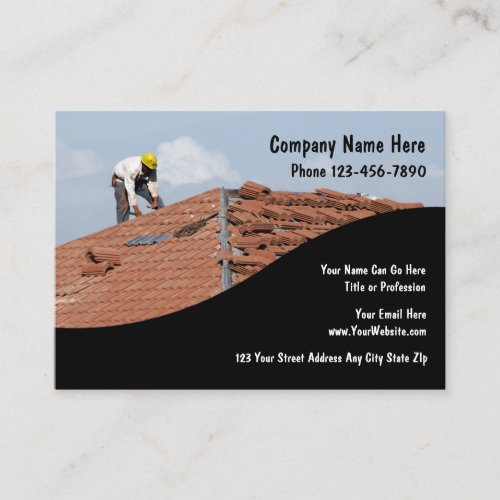Roofing Construction Tiles Large Design Business Card