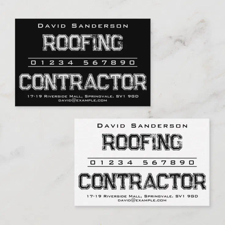Roofing Contractor Business Card Zazzle