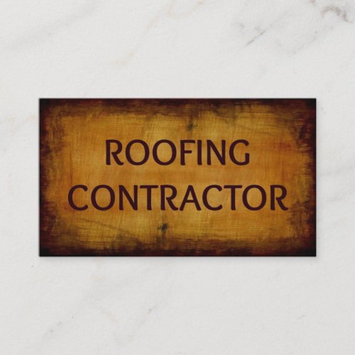 Roofing Contractor Business Card