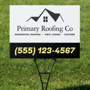Roofing Contractor Logo Sign