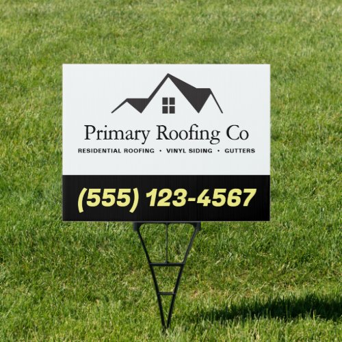Roofing Contractor Logo Sign
