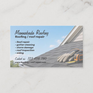 Roofing Contractor Roof Repair Business Card