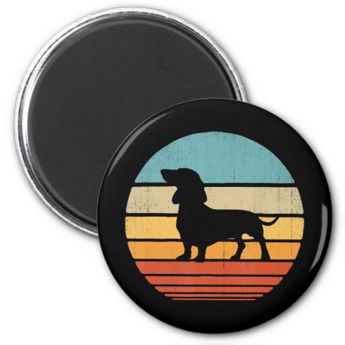 Roofing dog Silhouette 60s 70s Gifts Dog Lover Magnet