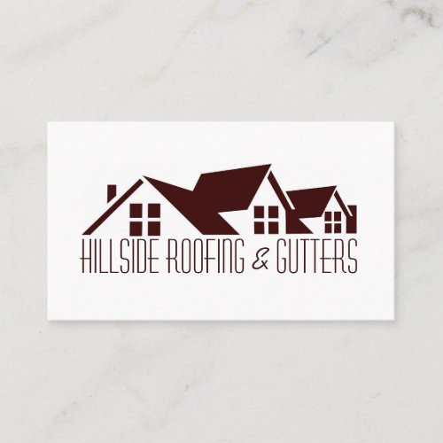 Roofing  Gutters Construction Business Card