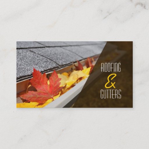 Customizable Roofing, Gutters, Construction Business Card