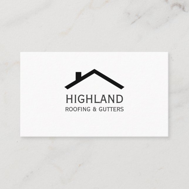 Roofing Gutters Construction Business Card (Front)