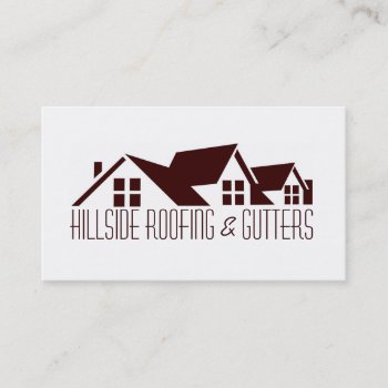 Roofing & Gutters Construction Business Card by olicheldesign at Zazzle