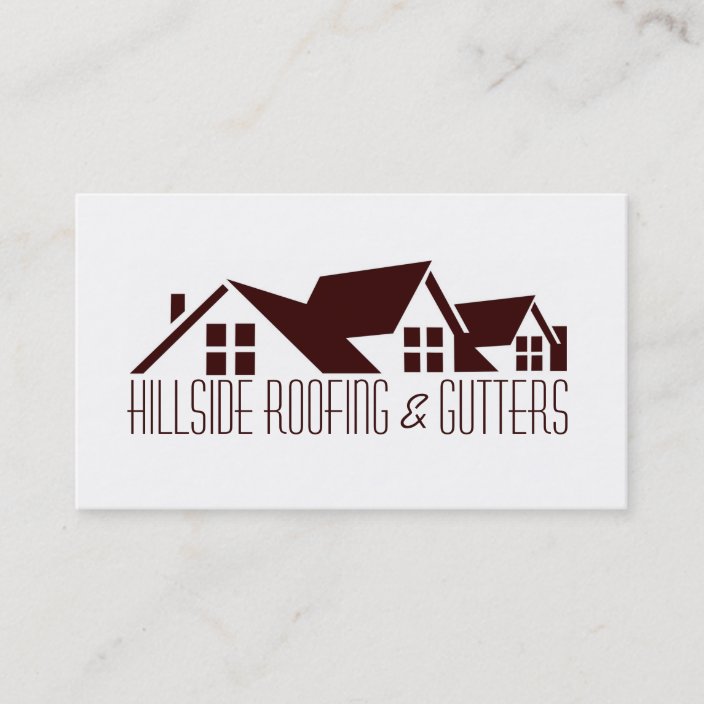 Roofing & Gutters Construction Business Card