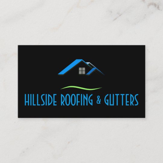 Roofing Gutters Windows Construction Business Card