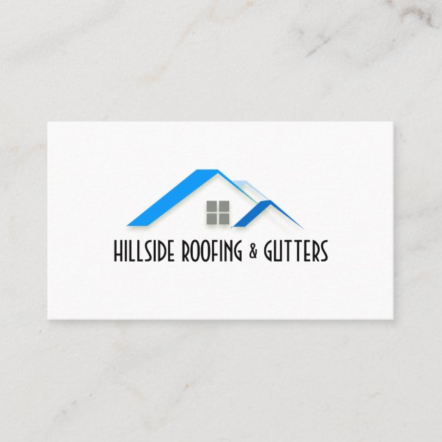 Roofing Gutters Windows Construction Business Card (Front)