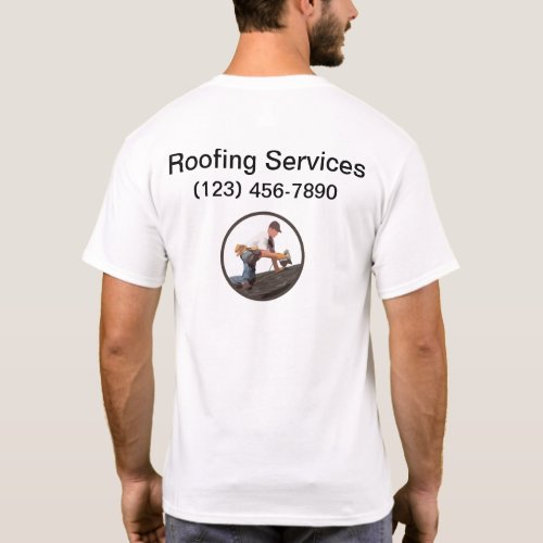 Roofing Home Services Logo Work Tee Shirts