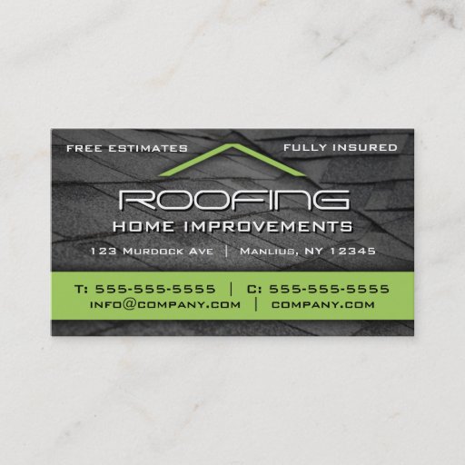 Customizable Roofing Professional Business Card