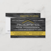 Roofing Professional Business Card Yellow (Front/Back)