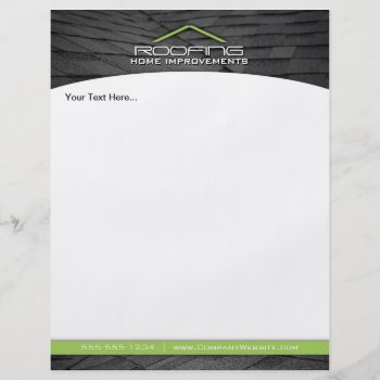 Roofing Professional Business Flyer Green by wrkdesigns at Zazzle