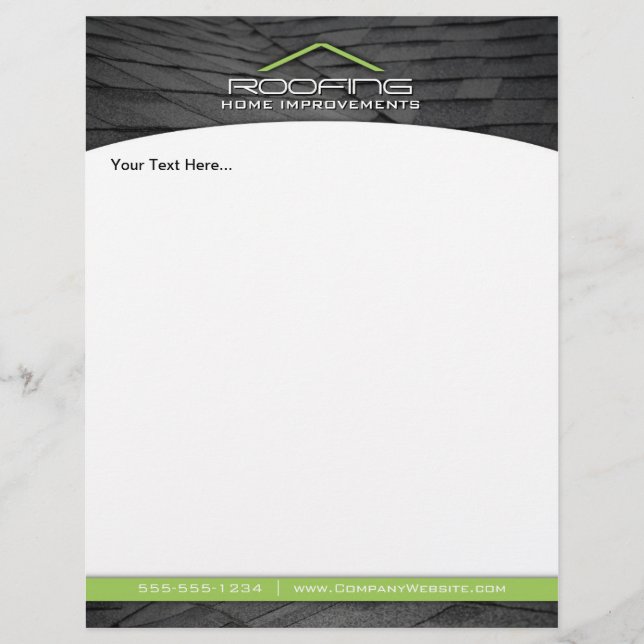 Roofing Professional Business Flyer Green (Front)