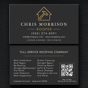 Roofing Professional QR Code Business Card