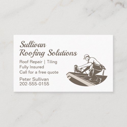 Roofing Roof Tile Repair Business Card
