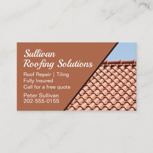 Roofing Roof Tile Repair Business Card