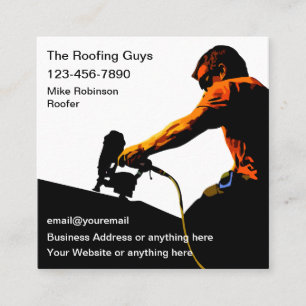 Roofing Roofer Theme Business Cards
