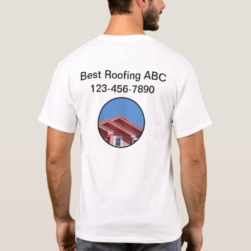 Roofing Service Business Logo Work Shirts