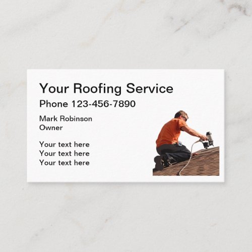 Roofing Service Simple Deisgn Business Card