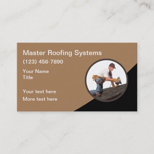 Roofing Services Modern Business Card Design