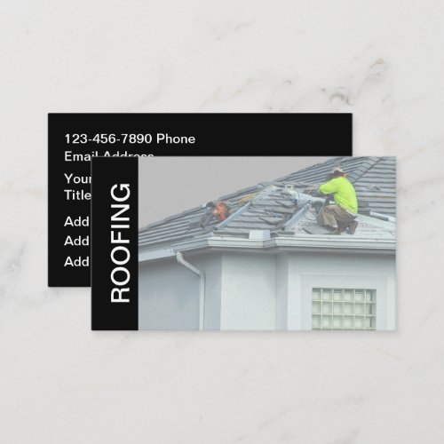 Roofing Services Modern Business Cards