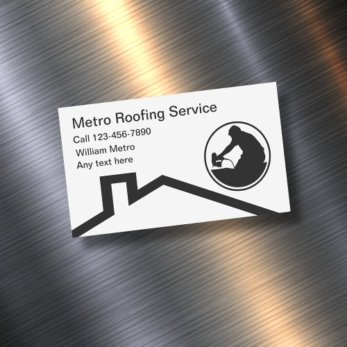 Roofing Services Simple Business Card Magnets