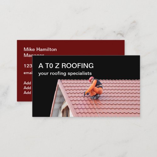 Roofing Services Two Side Business Cards