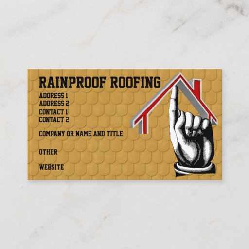 Customizable Roofing Shingles Business Card
