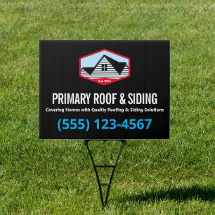 Roofing & Siding Contractor Sign