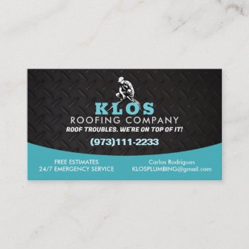 Roofing Slogans Business Card by MsRenny at Zazzle