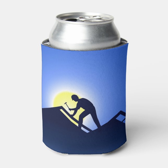 Roofing Worker Can Cooler (Can Front)