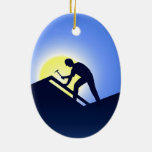 Roofing Worker Ceramic Ornament at Zazzle