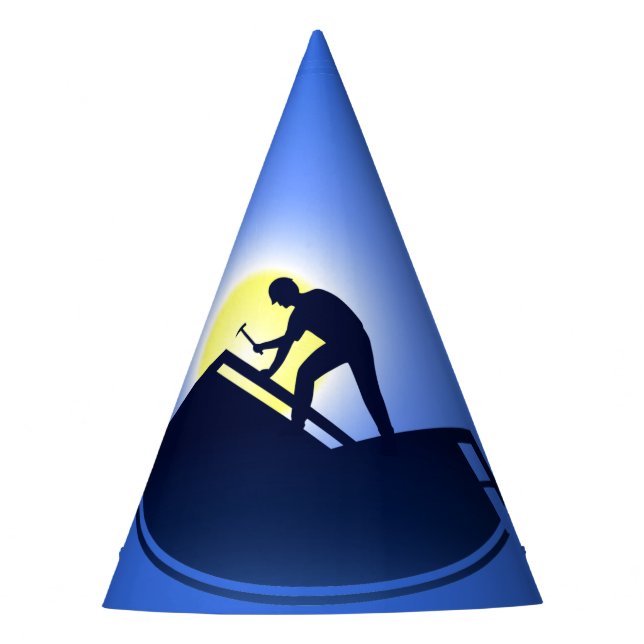 Roofing Worker Party Hat (Front)