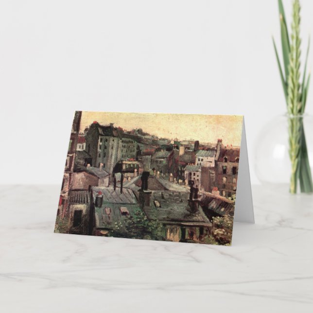 Roofs and Backs of Houses by Vincent van Gogh Card (Front)