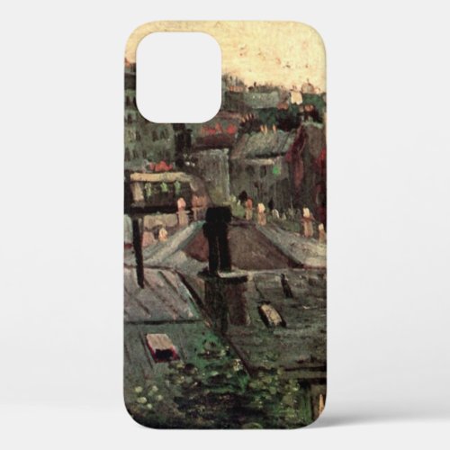 Roofs and Backs of Houses by Vincent van Gogh iPhone 12 Case