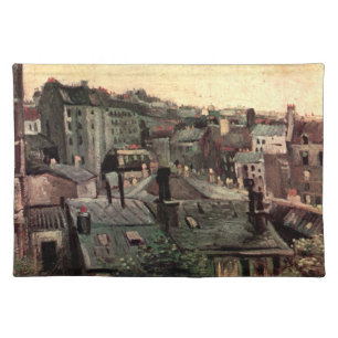 Roofs and Backs of Houses by Vincent van Gogh Cloth Placemat
