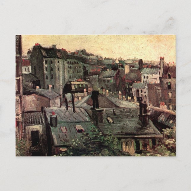 Roofs and Backs of Houses by Vincent van Gogh Postcard (Front)