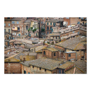 Roofs in Siena photo print